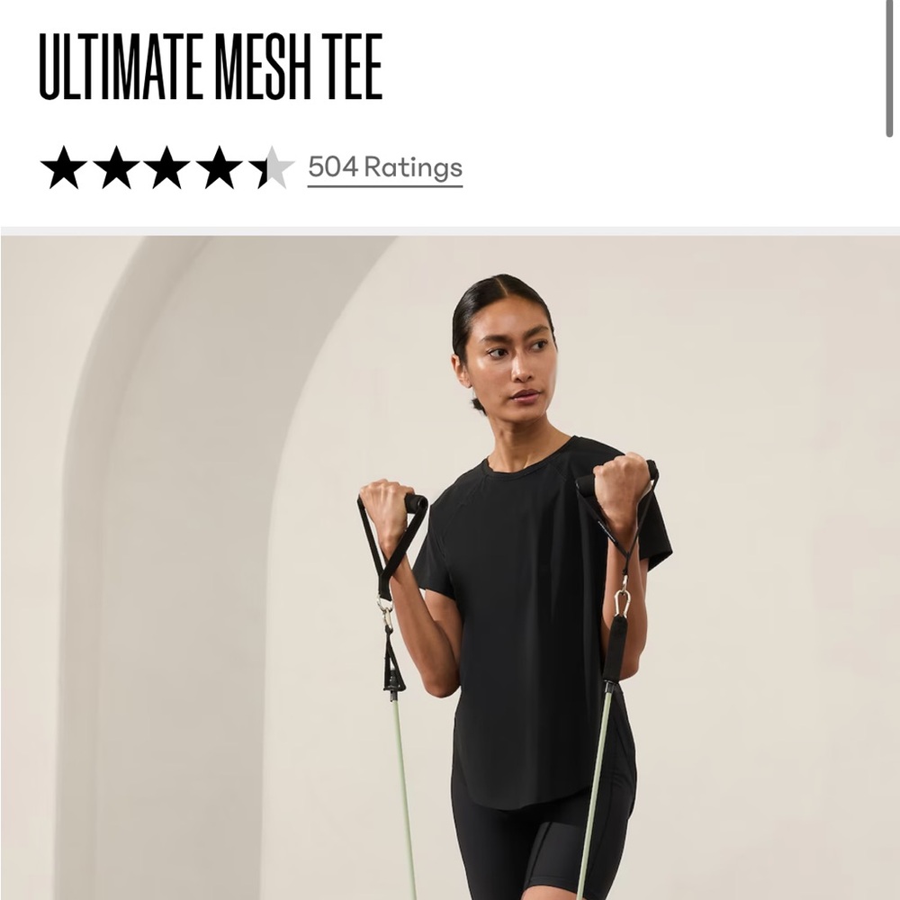 Athleta Women's Black Top with mesh back